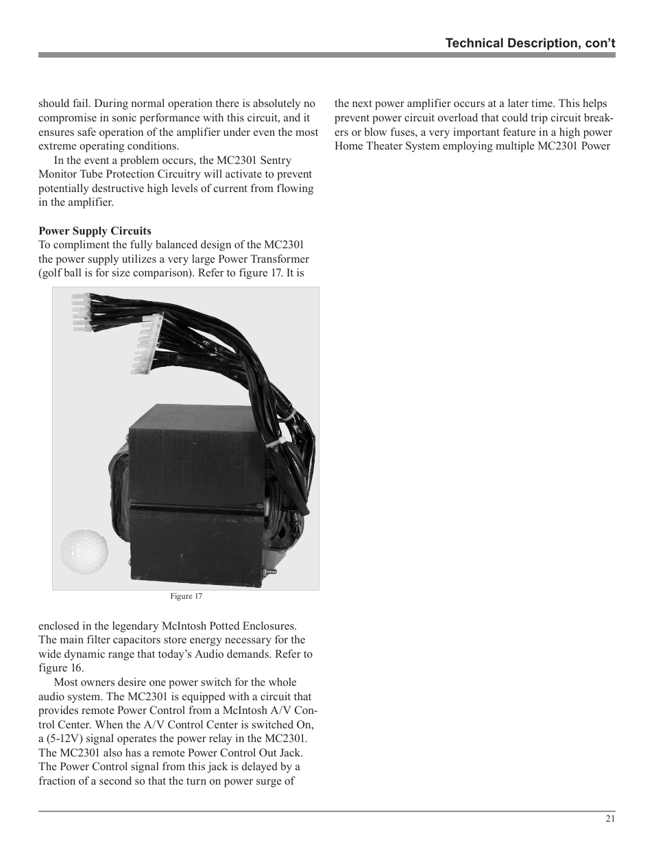 McIntosh MC2301 User Manual | Page 21 / 24