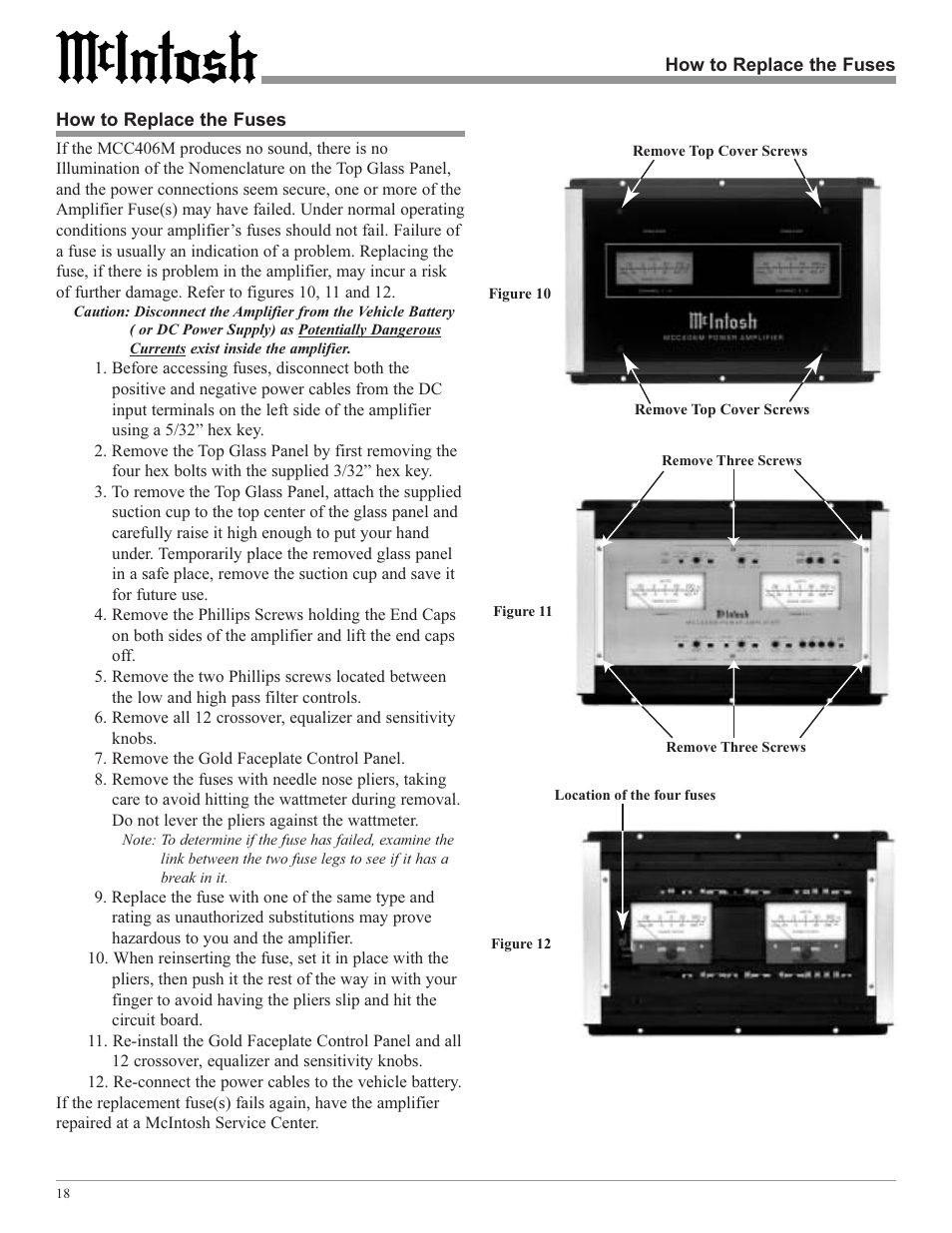 McIntosh MCC406M User Manual | Page 18 / 24