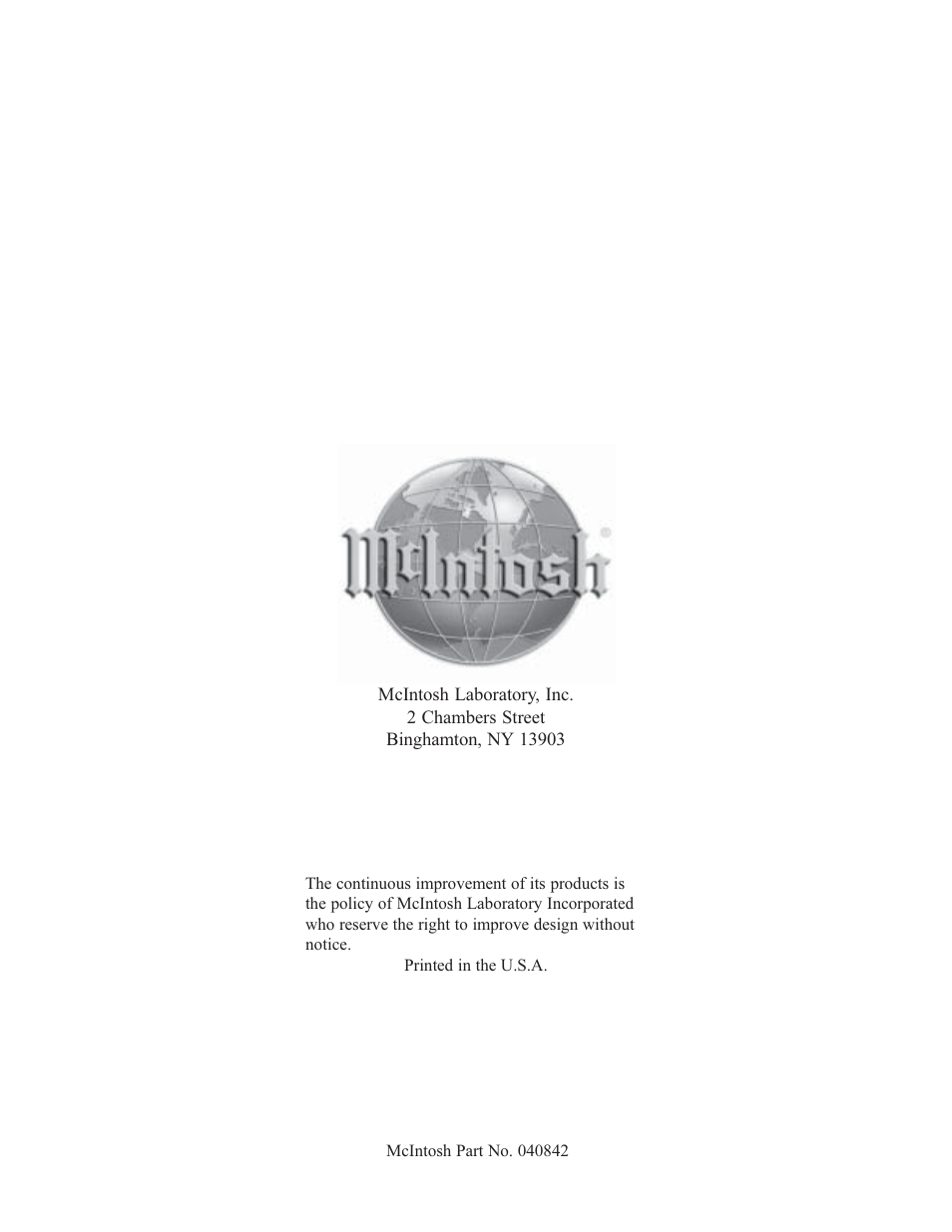 McIntosh MCC406M User Manual | Page 24 / 24
