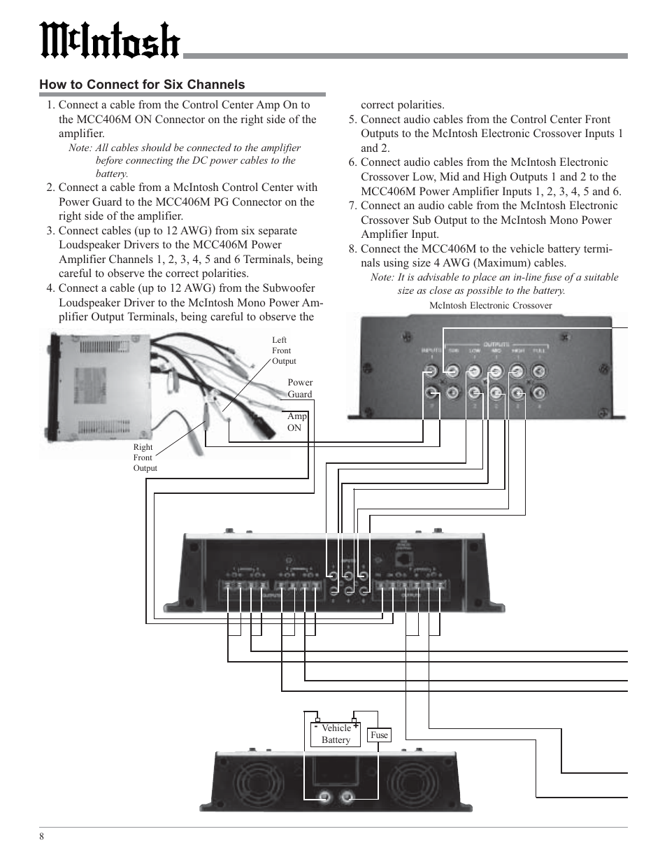 McIntosh MCC406M User Manual | Page 8 / 24