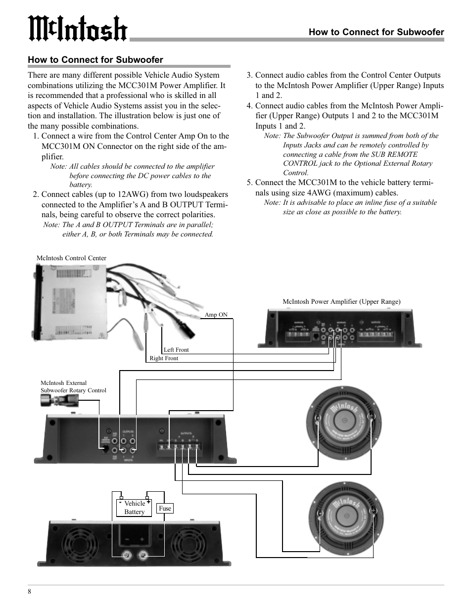 McIntosh MCC301M User Manual | Page 8 / 16