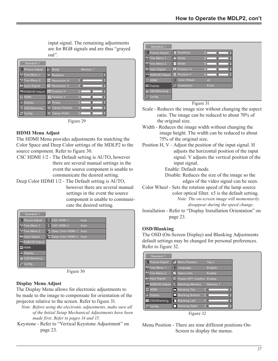 How to operate the mdlp2, con’t | McIntosh MDLP2 User Manual | Page 27 / 32