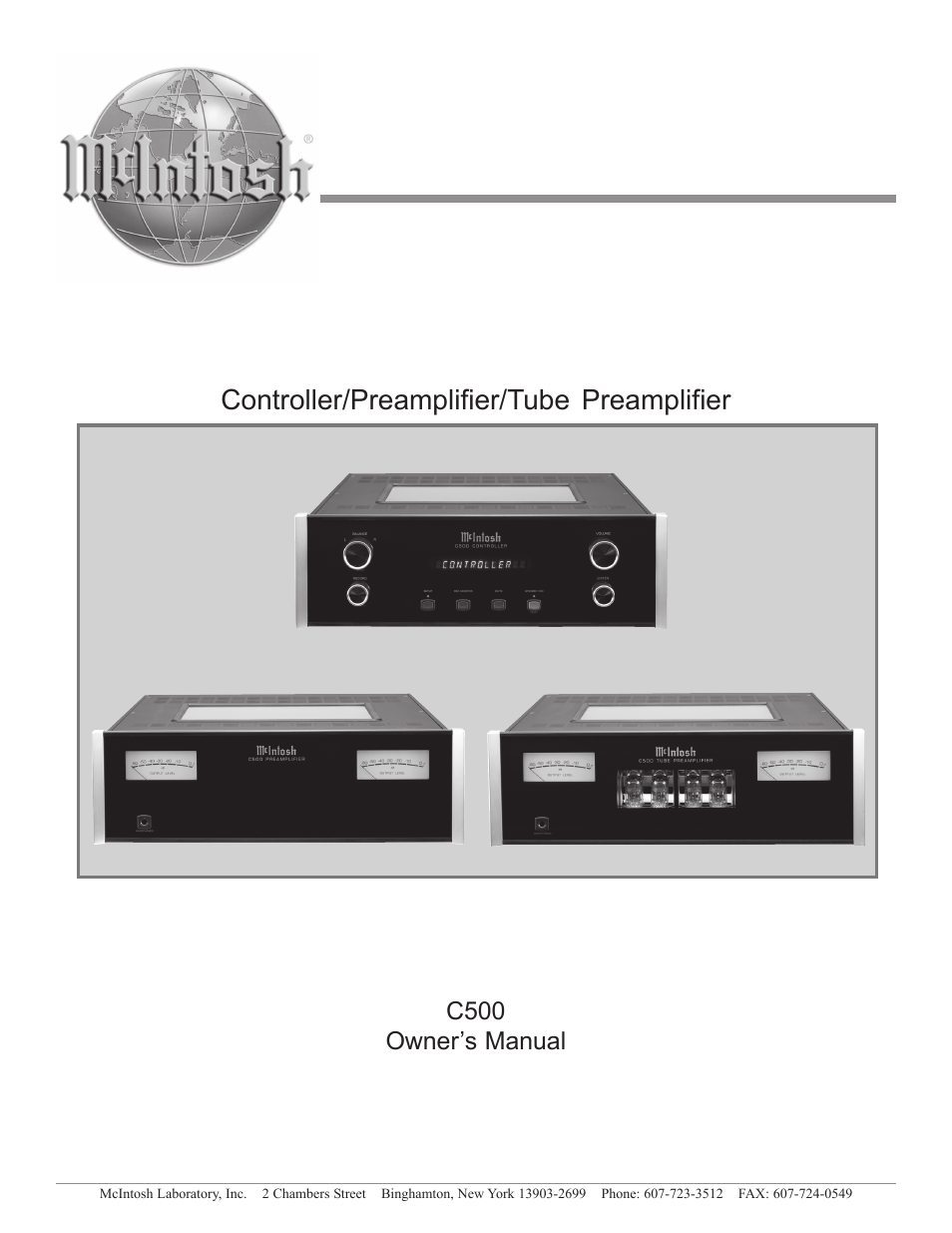 McIntosh C500 User Manual | 40 pages