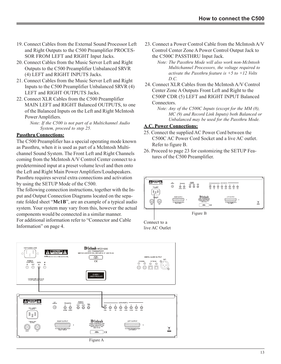 McIntosh C500 User Manual | Page 13 / 40