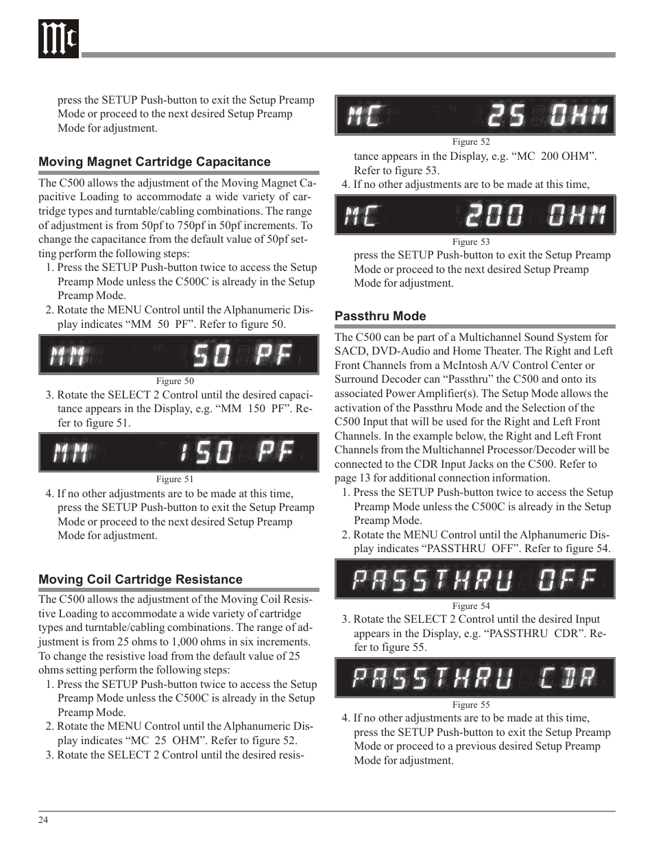 McIntosh C500 User Manual | Page 24 / 40