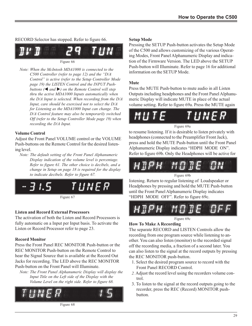 McIntosh C500 User Manual | Page 29 / 40