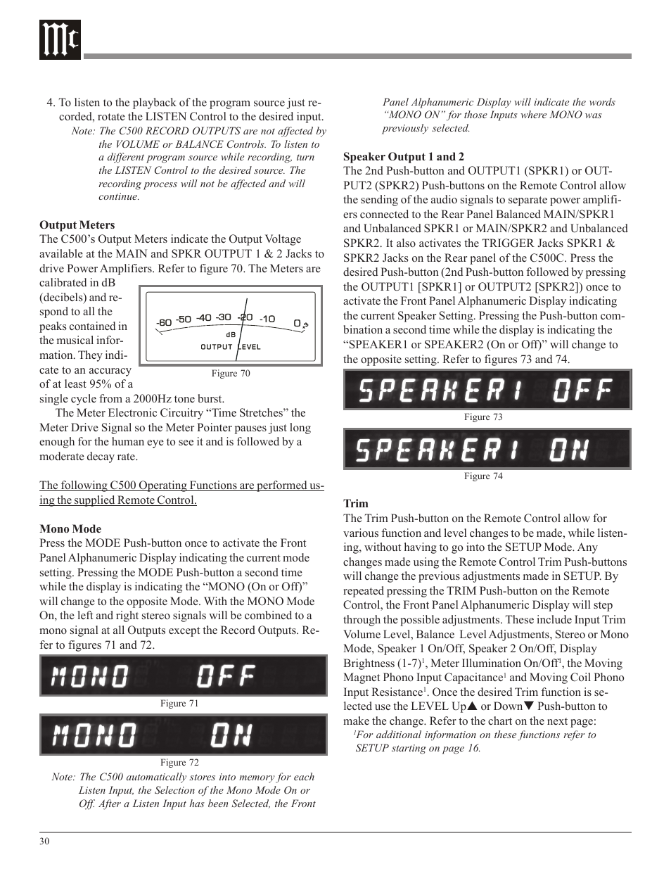 McIntosh C500 User Manual | Page 30 / 40