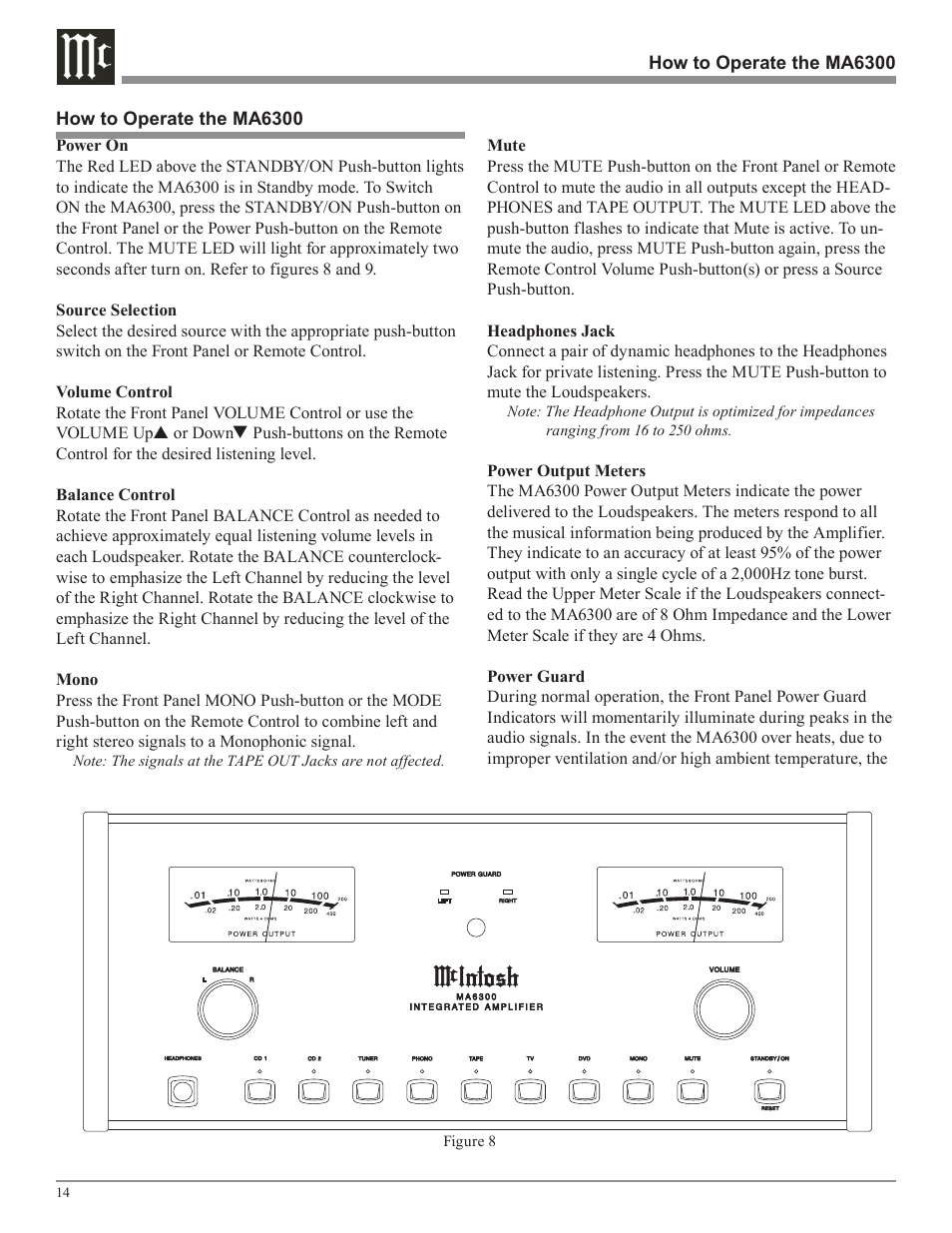 McIntosh MA6300 User Manual | Page 14 / 20