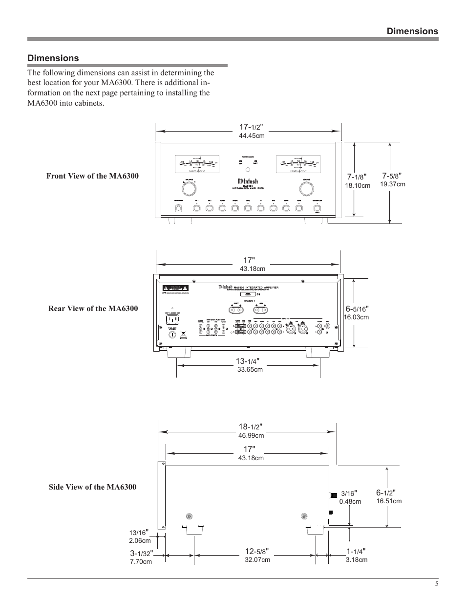 McIntosh MA6300 User Manual | Page 5 / 20