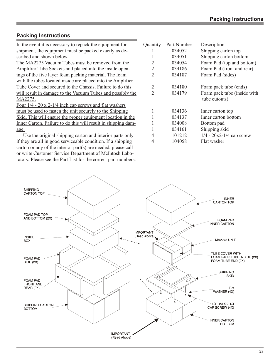 McIntosh MA2275 User Manual | Page 23 / 24
