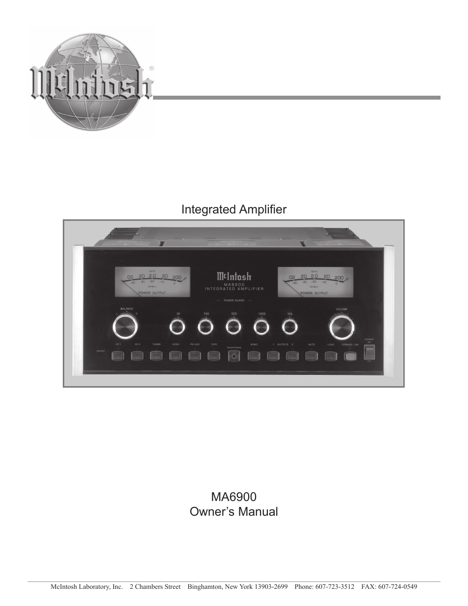 McIntosh MA6900 User Manual | 24 pages