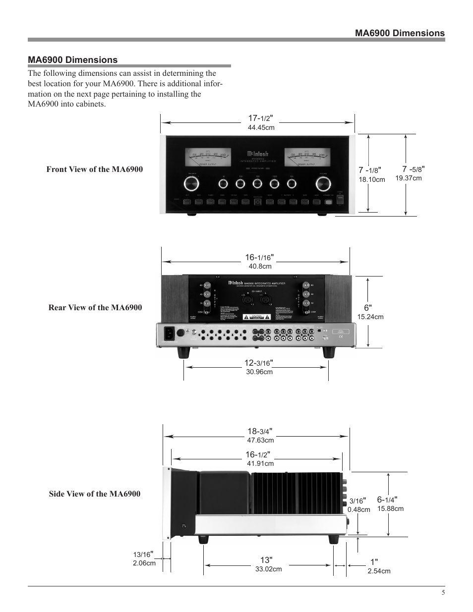 McIntosh MA6900 User Manual | Page 5 / 24