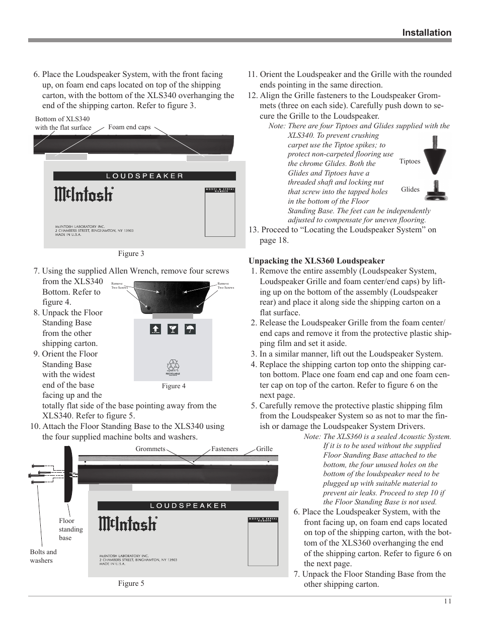 McIntosh XLS360 User Manual | Page 11 / 28