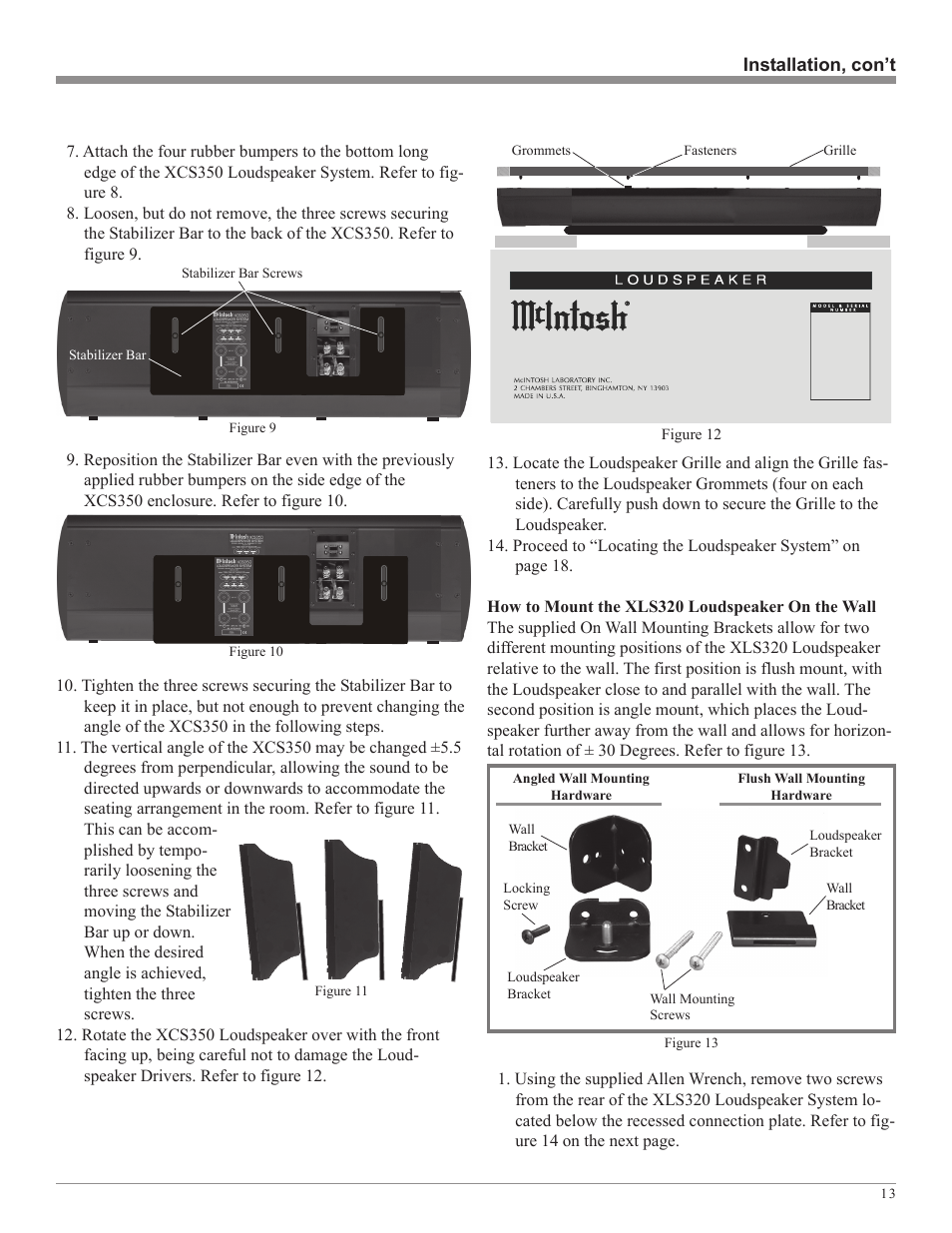 McIntosh XLS360 User Manual | Page 13 / 28