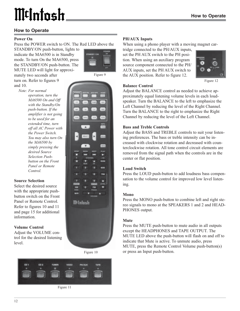 McIntosh MA6500 User Manual | Page 12 / 20