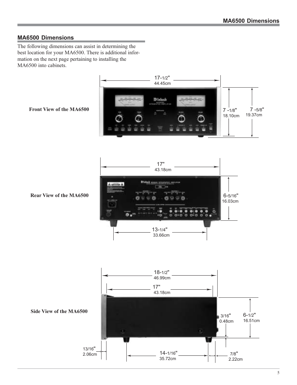 McIntosh MA6500 User Manual | Page 5 / 20