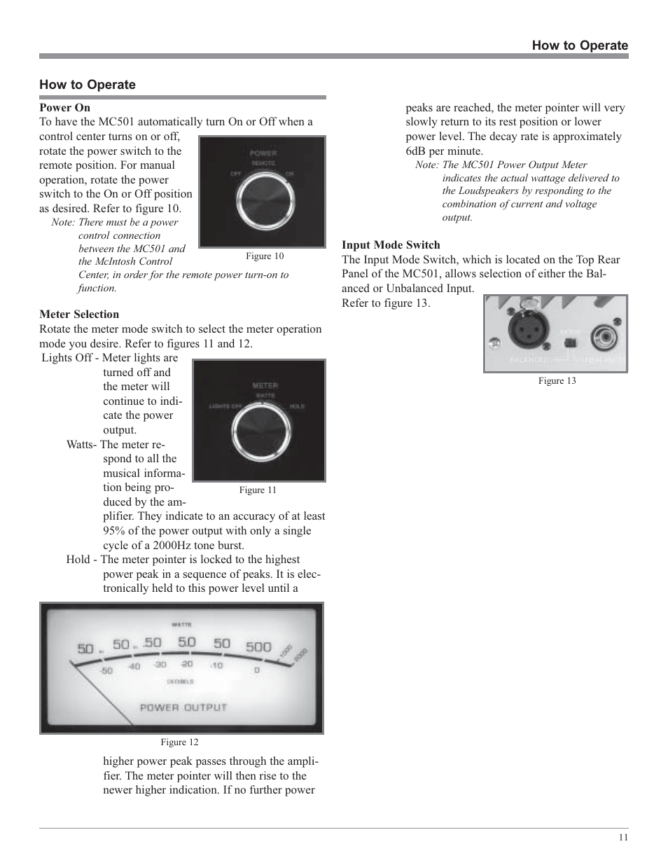 McIntosh MC501 User Manual | Page 11 / 20