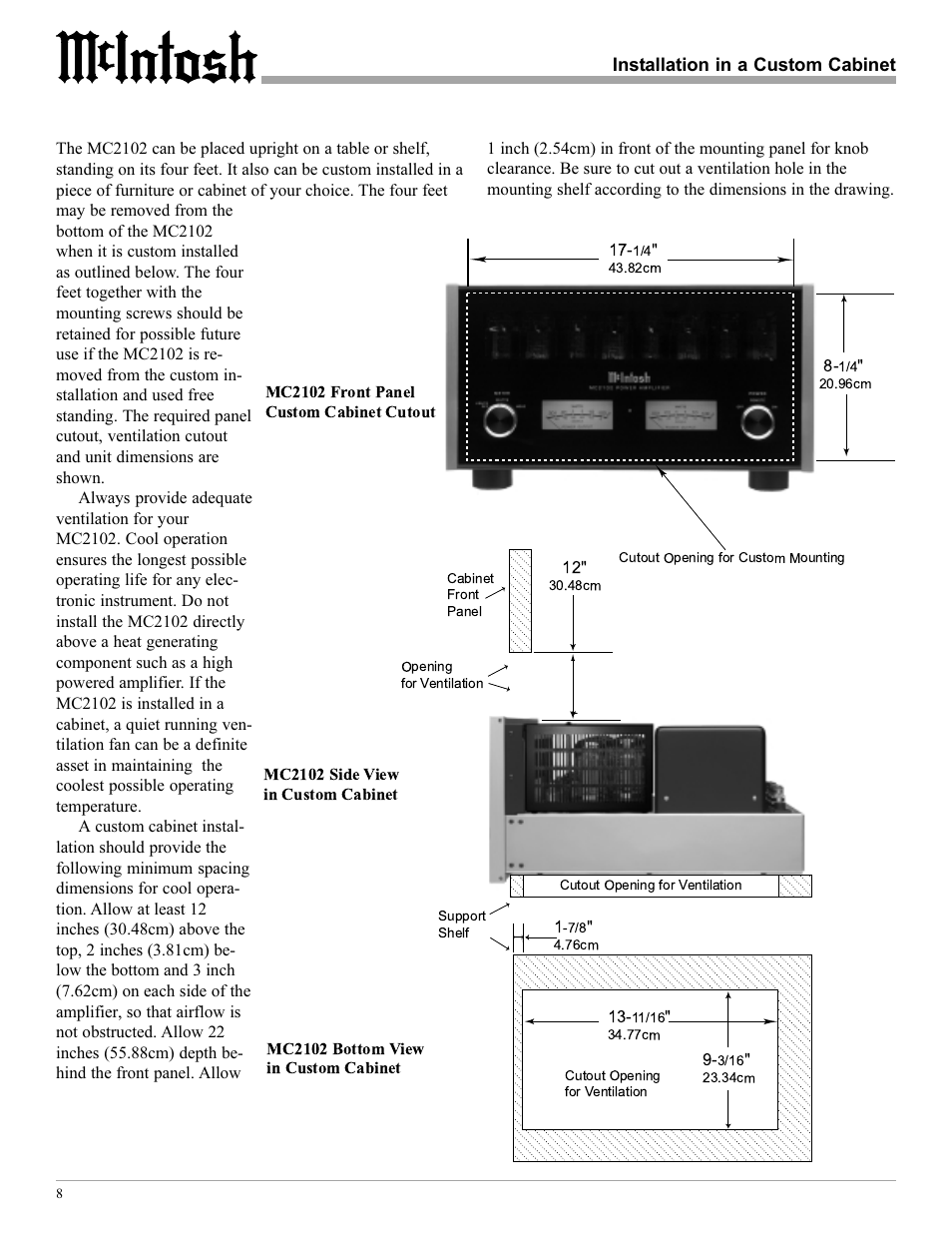 McIntosh MC2102 User Manual | Page 8 / 20