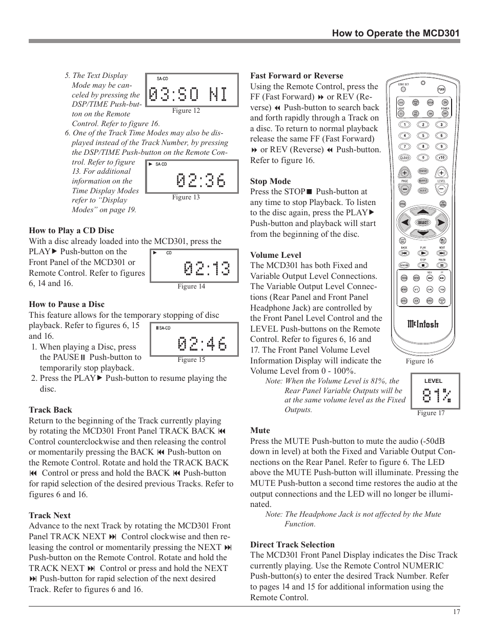 0 3 : s o n i | McIntosh MCD301 User Manual | Page 17 / 24