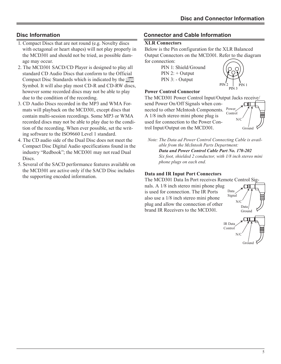 McIntosh MCD301 User Manual | Page 5 / 24