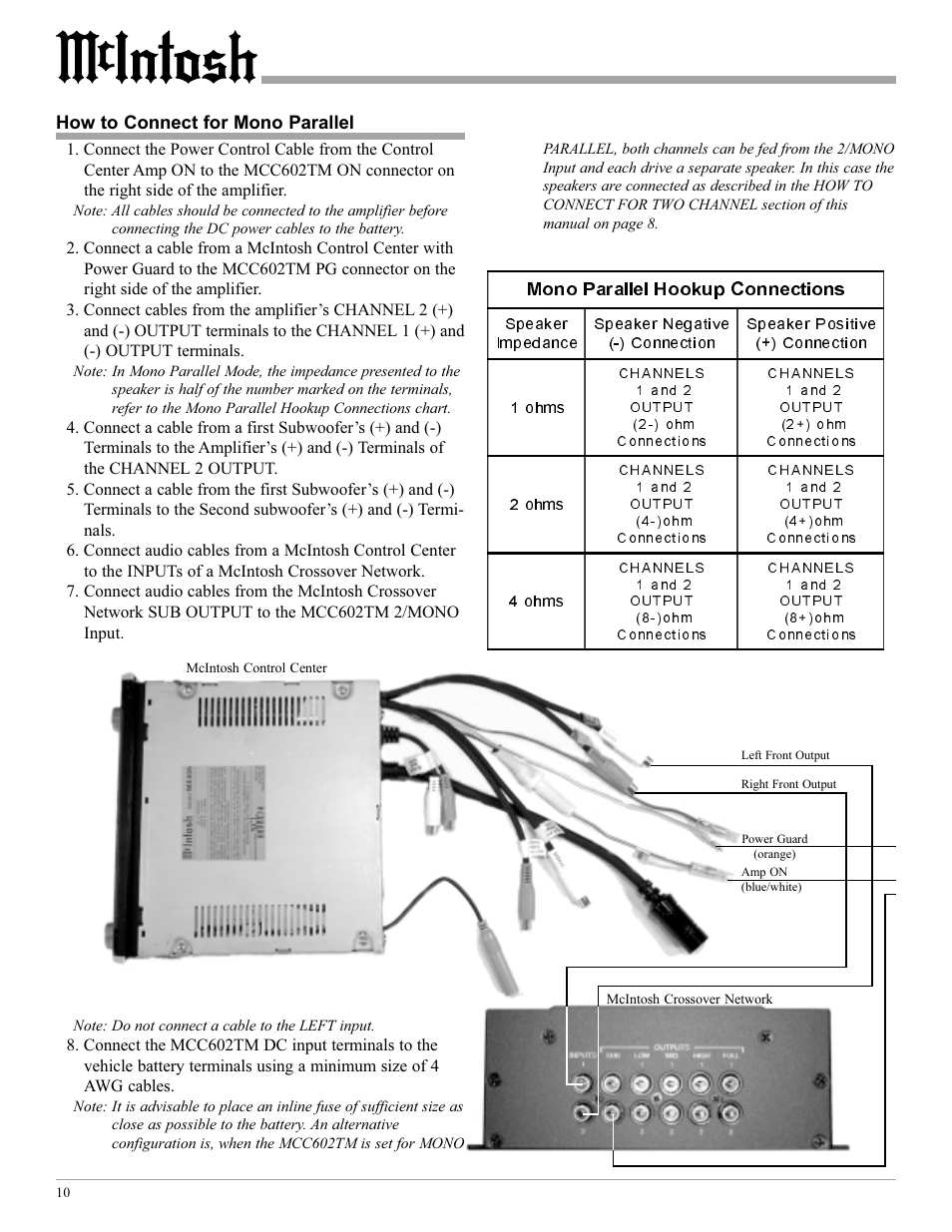 McIntosh MCC602TM User Manual | Page 10 / 20