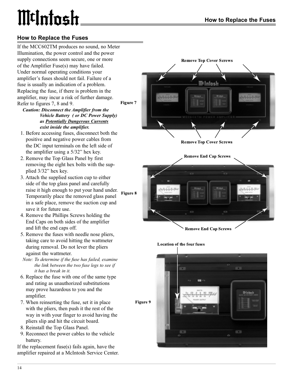 McIntosh MCC602TM User Manual | Page 14 / 20