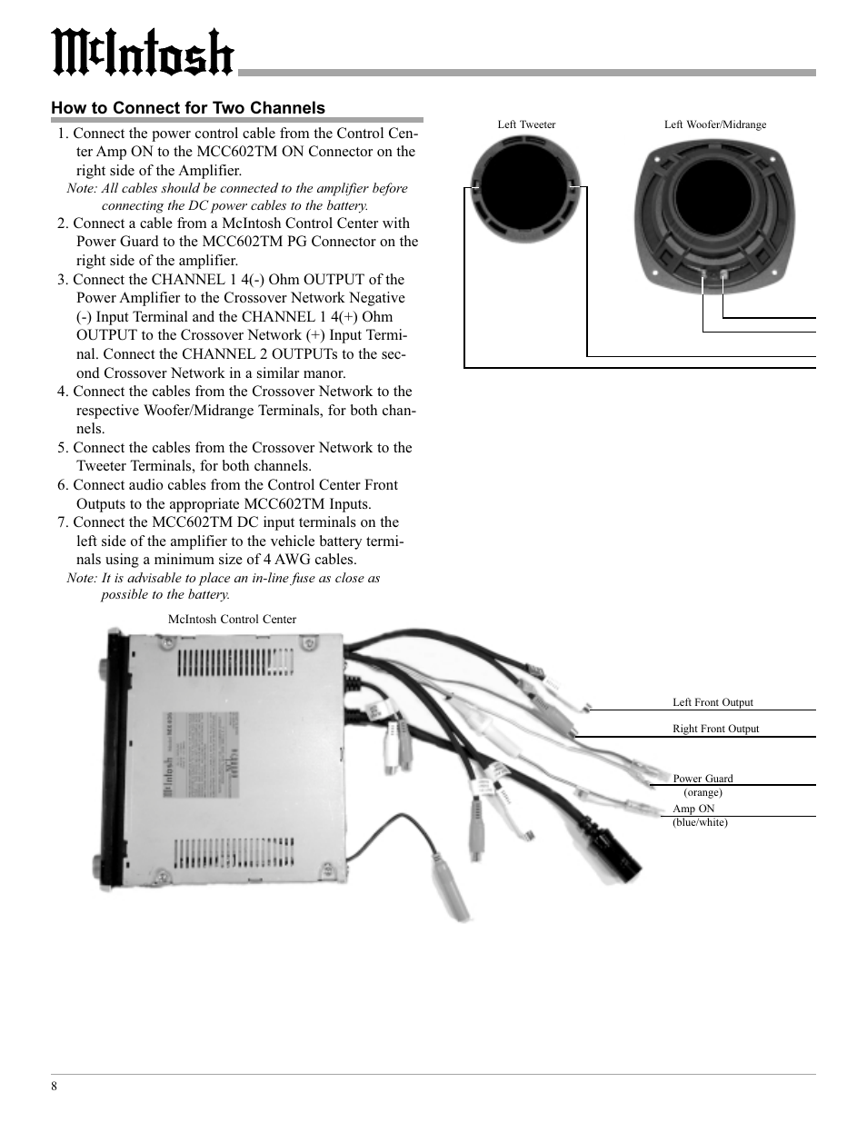McIntosh MCC602TM User Manual | Page 8 / 20