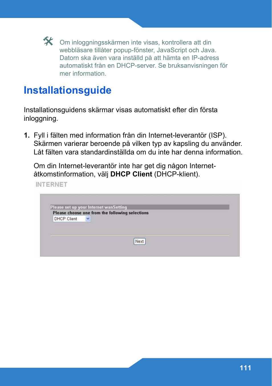 Installationsguide | Zyxel N4100 User Manual | Page 111 / 140