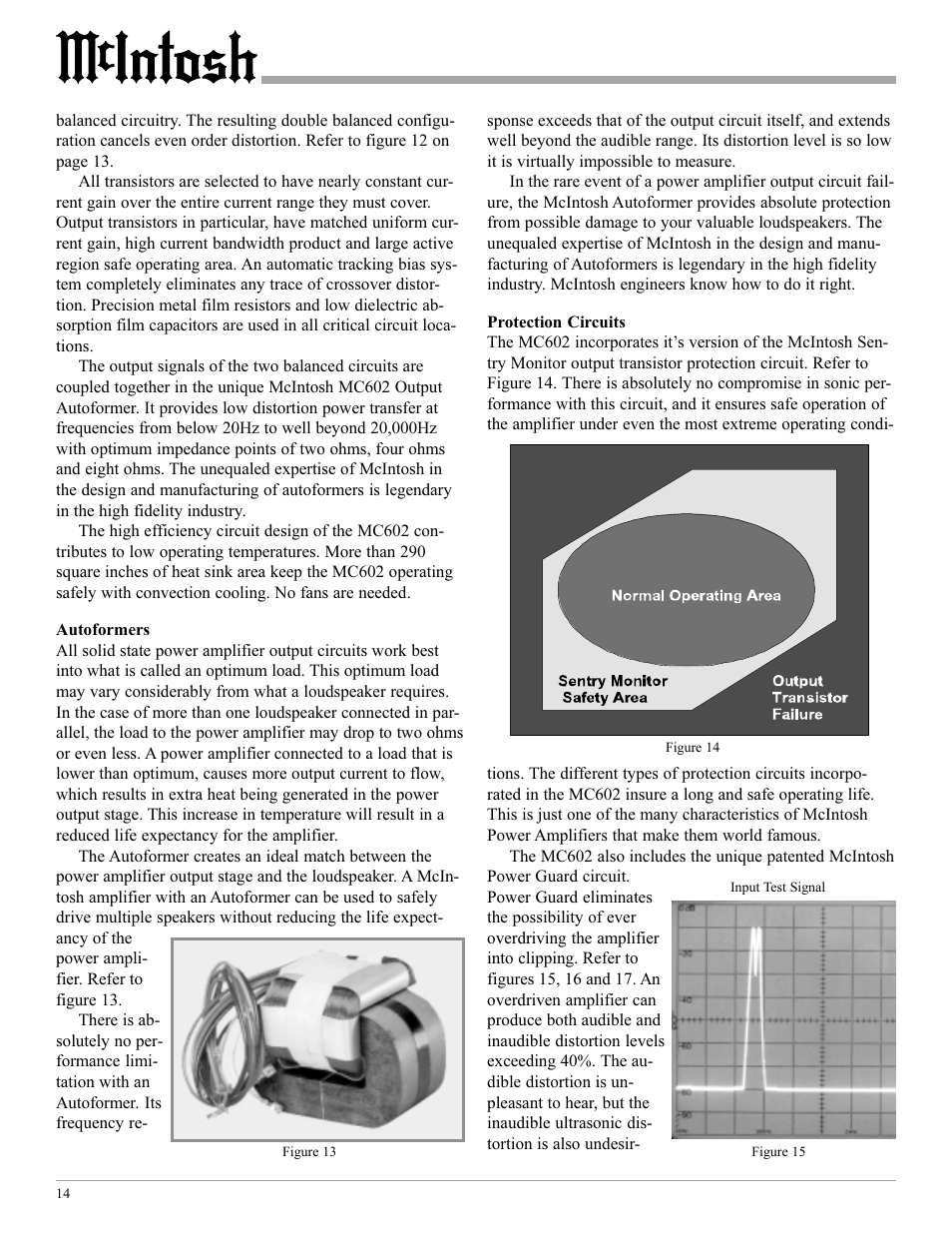 McIntosh MC602 User Manual | Page 14 / 20