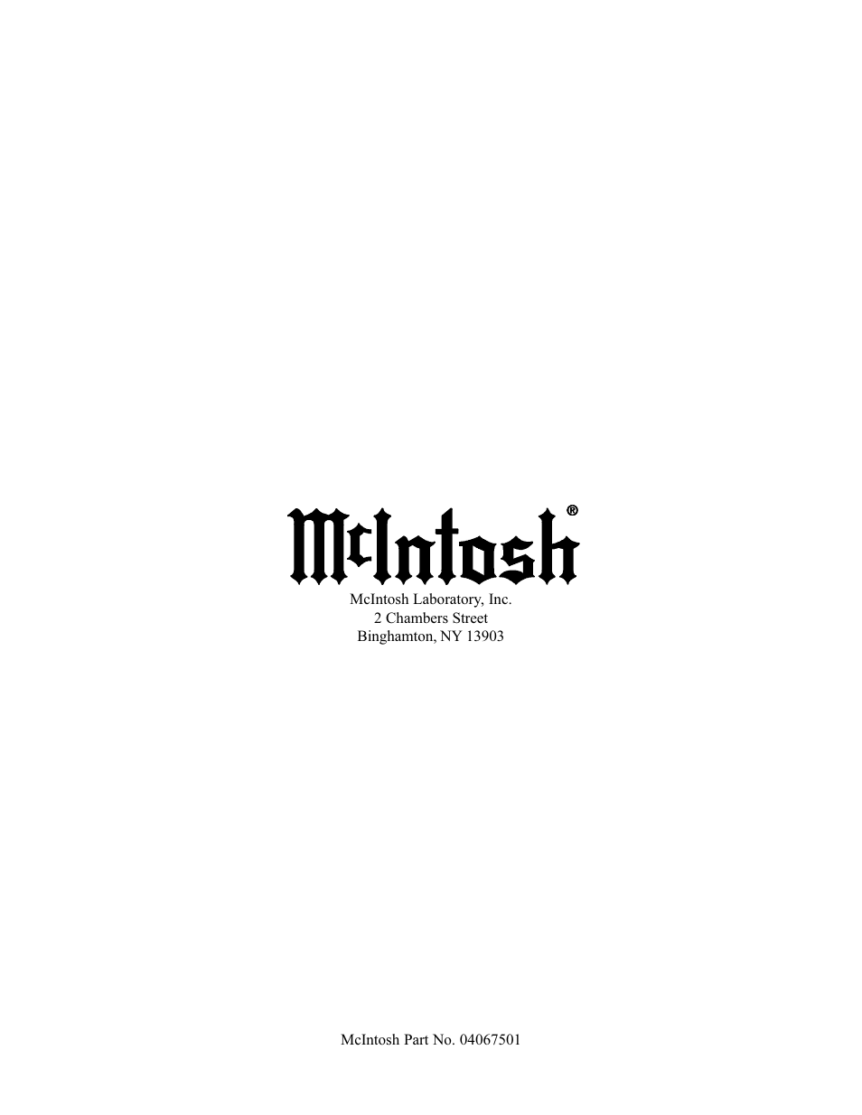 McIntosh MC602 User Manual | Page 20 / 20