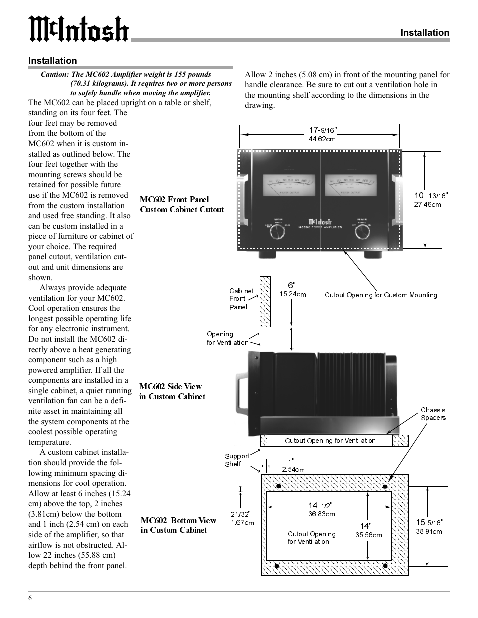 McIntosh MC602 User Manual | Page 6 / 20