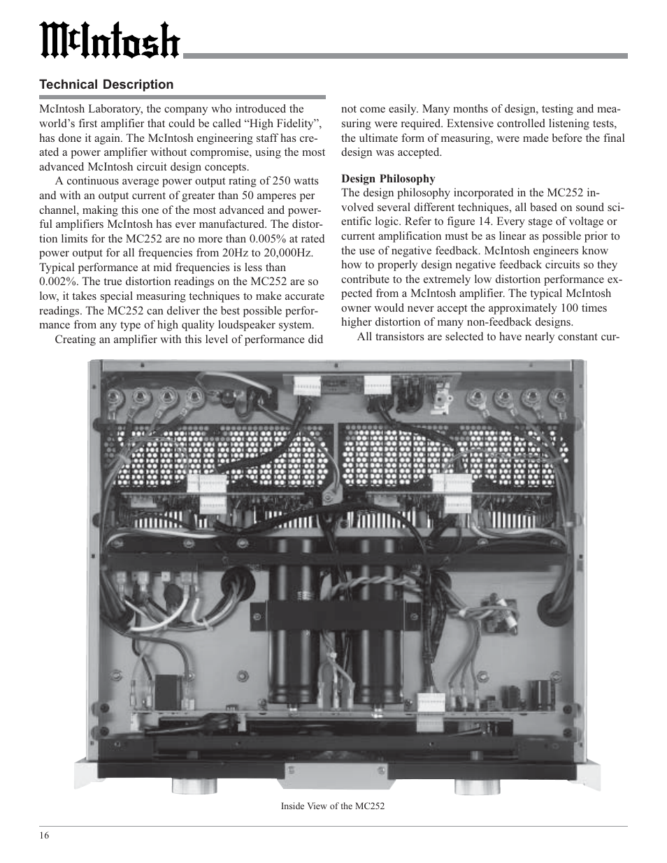 McIntosh MC252 User Manual | Page 16 / 24