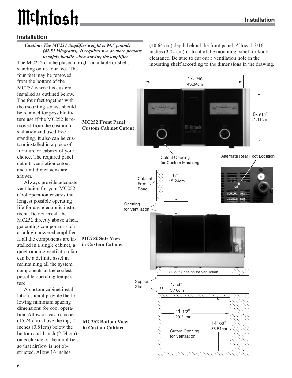 McIntosh MC252 User Manual | Page 6 / 24
