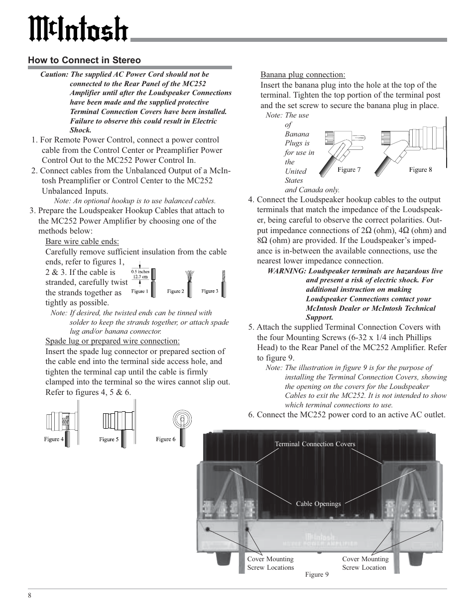 McIntosh MC252 User Manual | Page 8 / 24