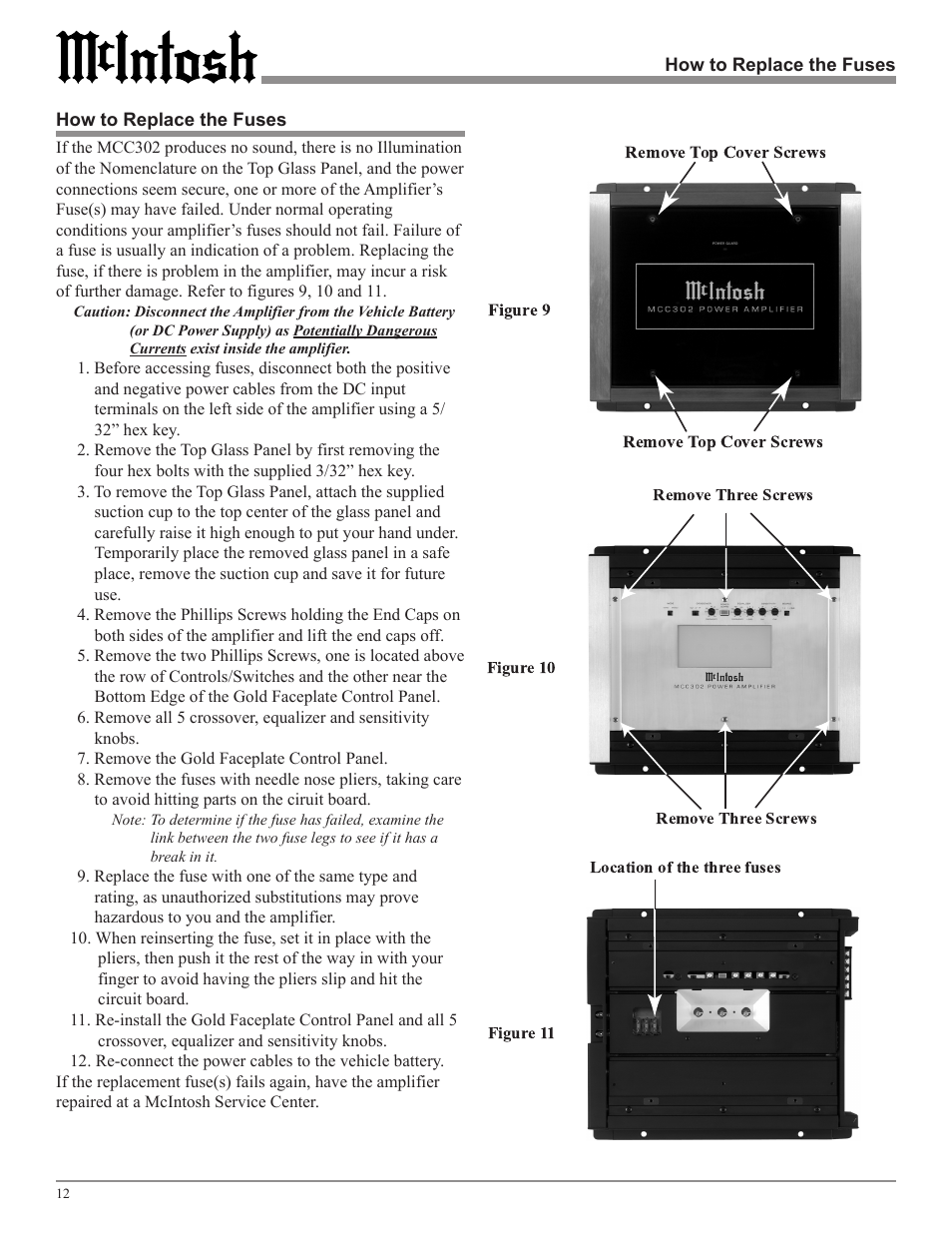 McIntosh MCC302M User Manual | Page 12 / 16