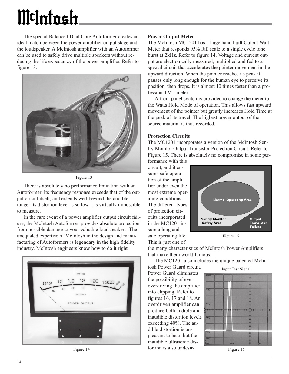 McIntosh MC1201 User Manual | Page 14 / 20