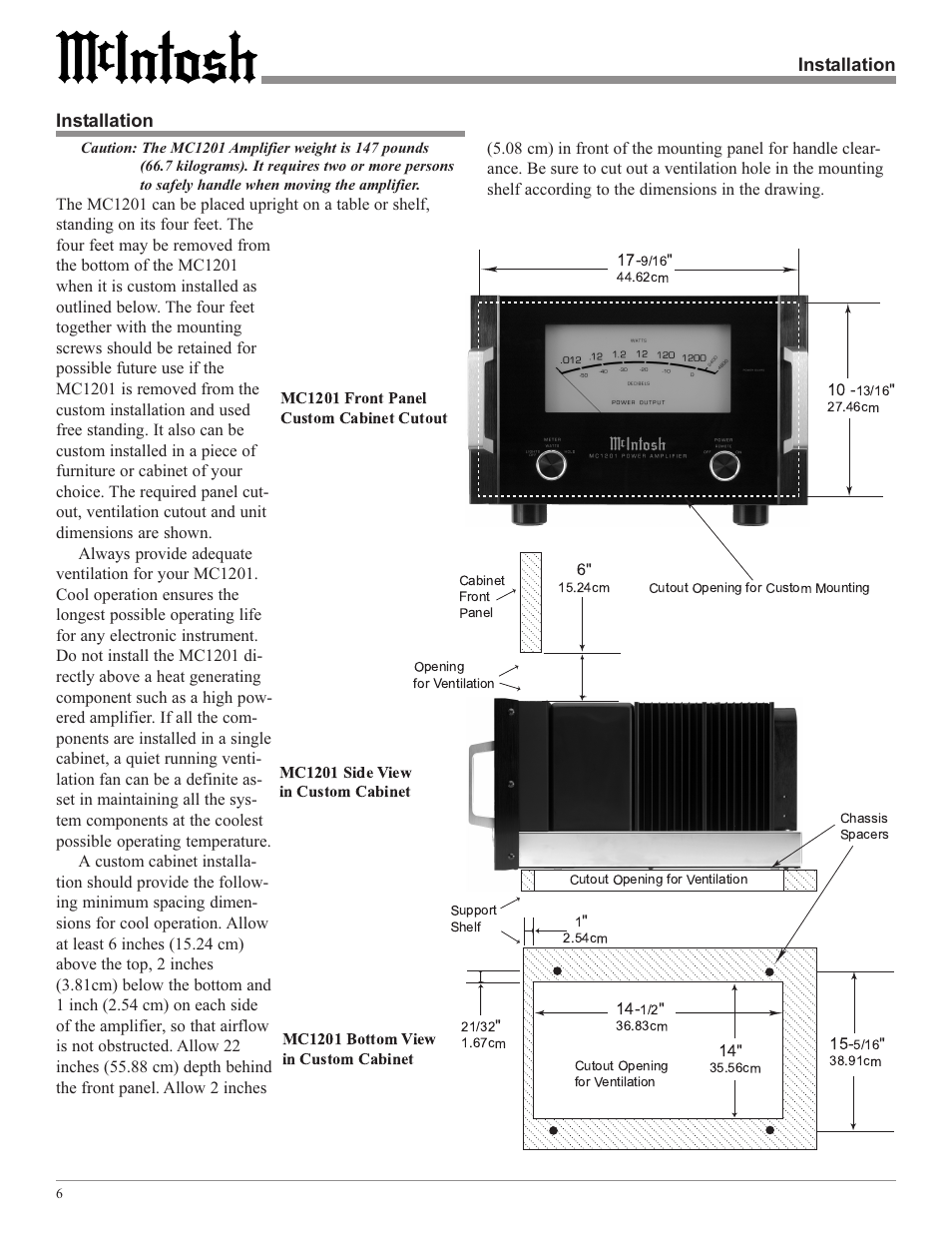 McIntosh MC1201 User Manual | Page 6 / 20