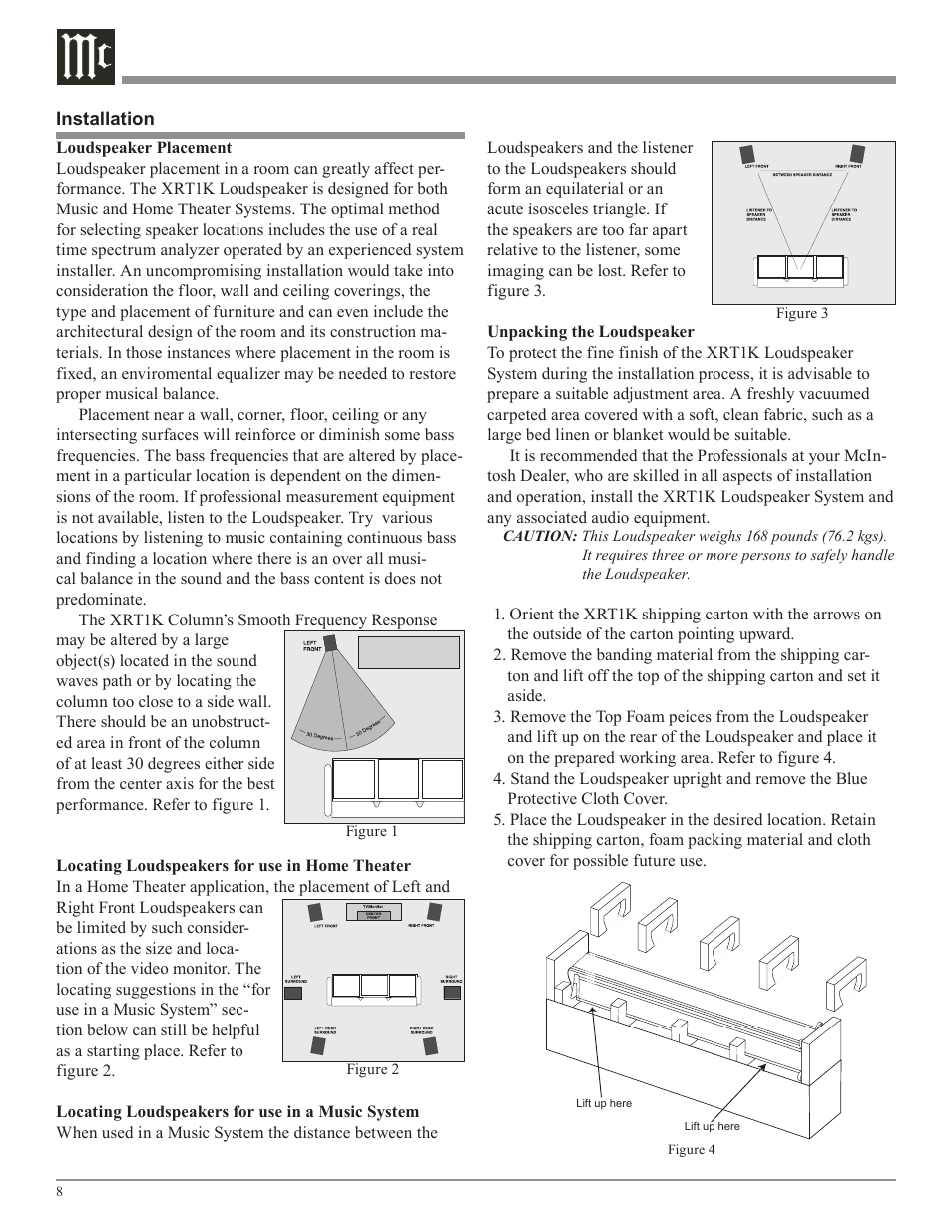 McIntosh XRT1K User Manual | Page 8 / 16