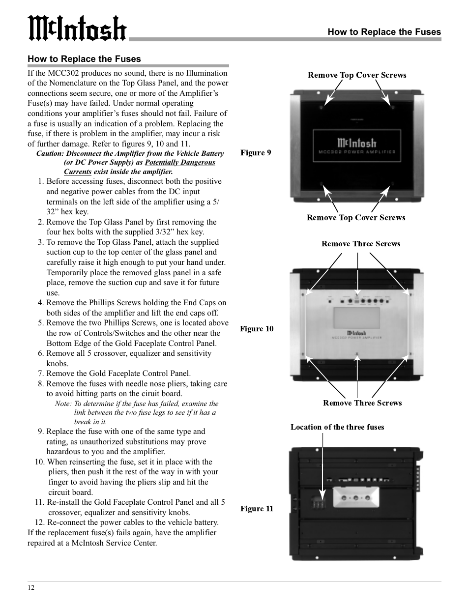 McIntosh MCC302 User Manual | Page 12 / 16