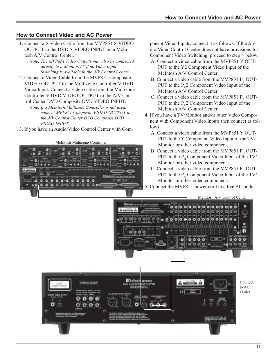 McIntosh MVP851 User Manual | Page 11 / 48