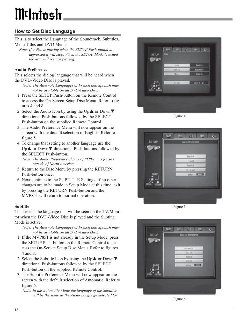 McIntosh MVP851 User Manual | Page 18 / 48