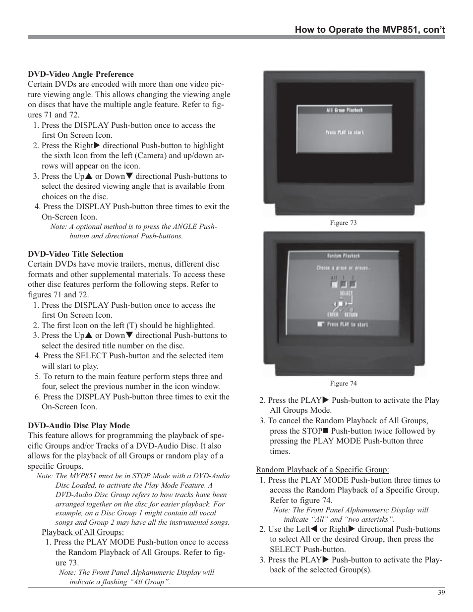 McIntosh MVP851 User Manual | Page 39 / 48