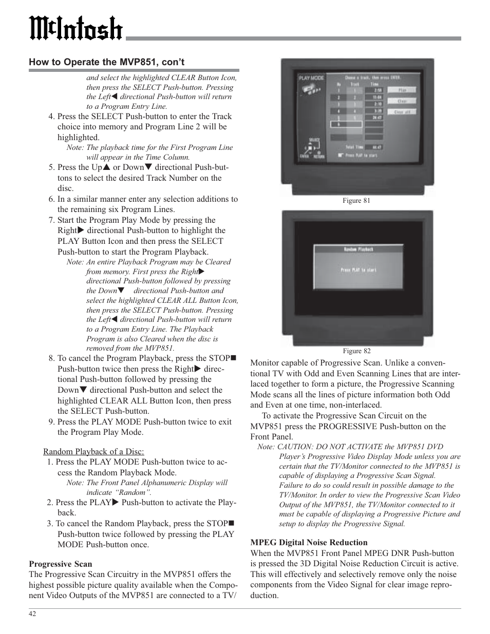 McIntosh MVP851 User Manual | Page 42 / 48