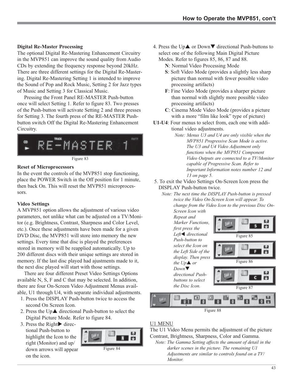 McIntosh MVP851 User Manual | Page 43 / 48