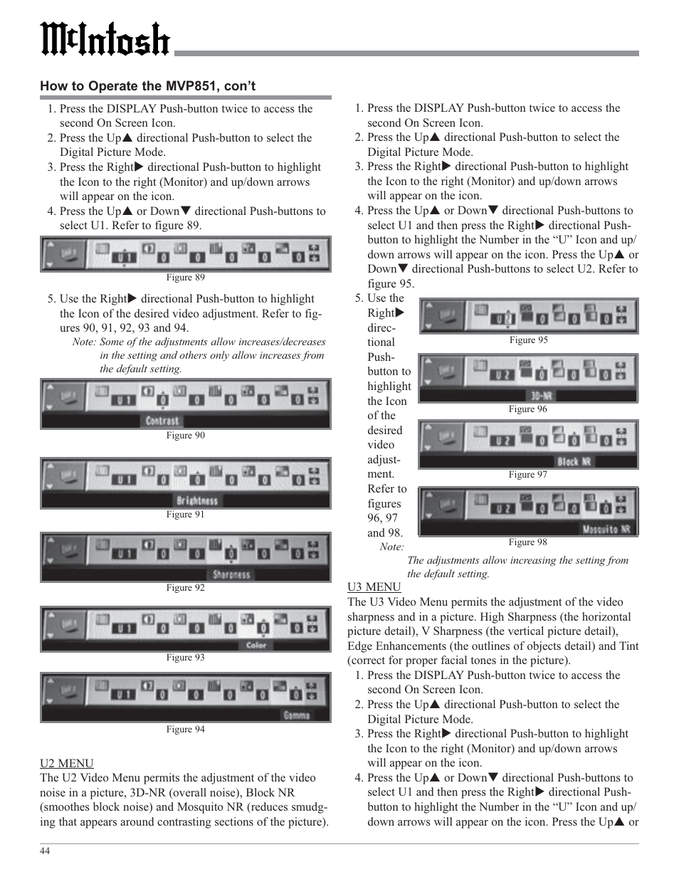 McIntosh MVP851 User Manual | Page 44 / 48