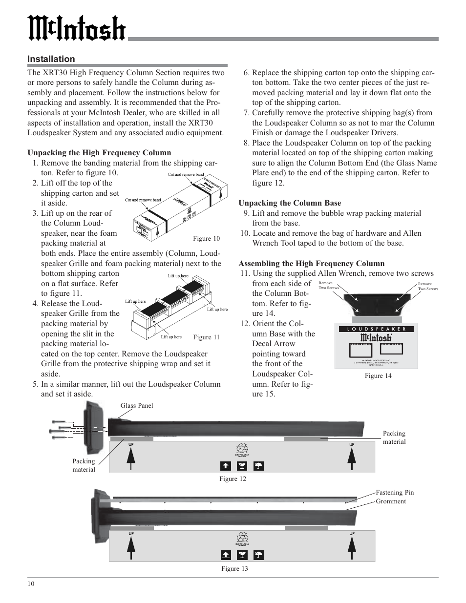 McIntosh XRT30 User Manual | Page 10 / 20