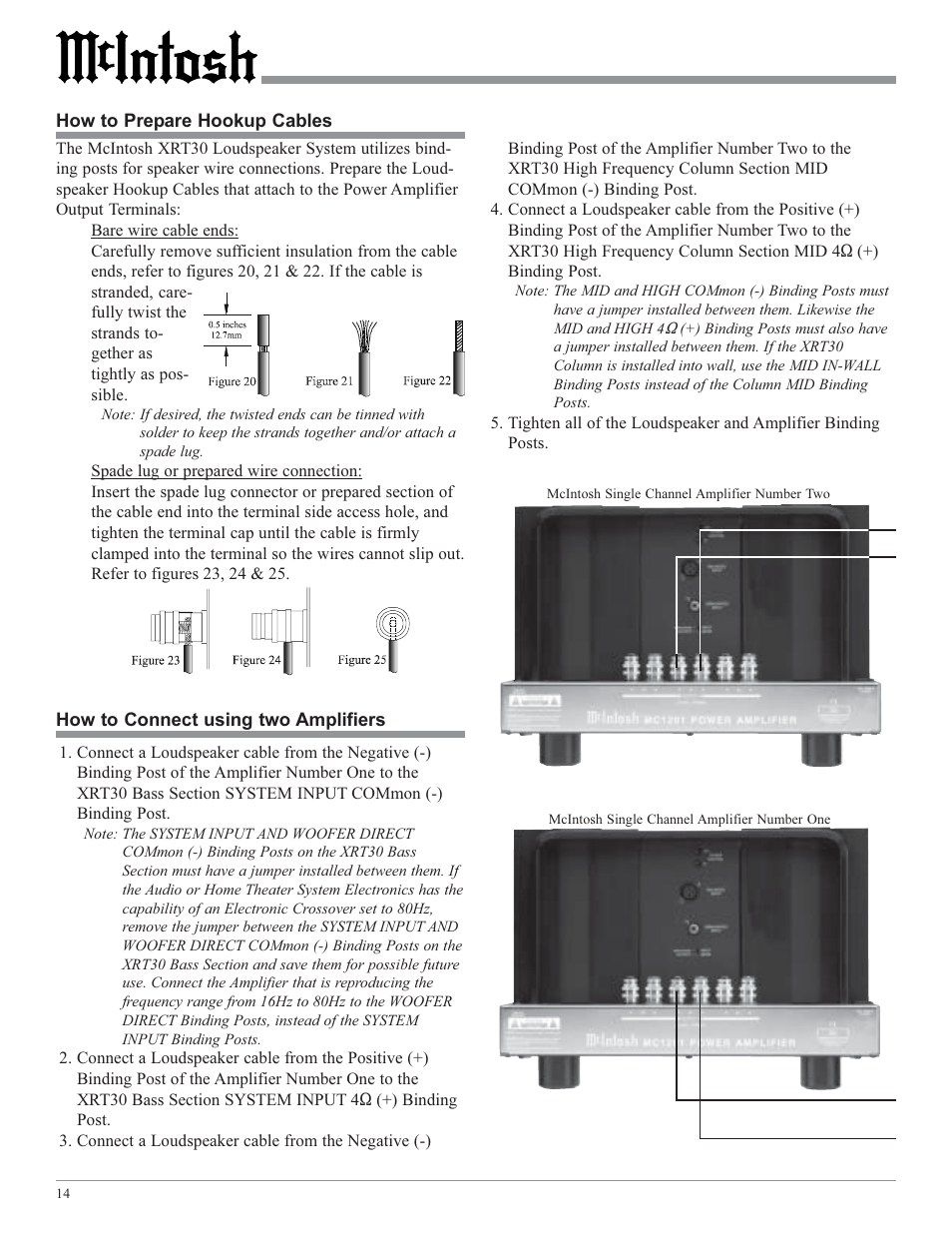 McIntosh XRT30 User Manual | Page 14 / 20