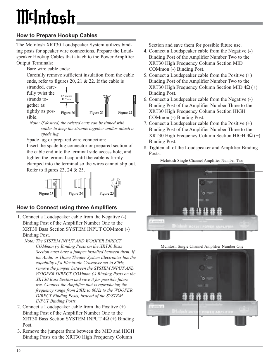 McIntosh XRT30 User Manual | Page 16 / 20