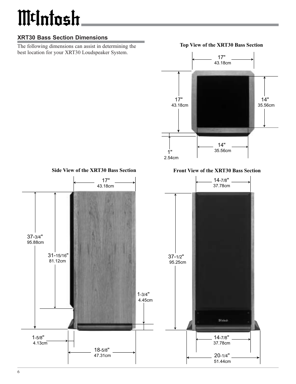 McIntosh XRT30 User Manual | Page 6 / 20