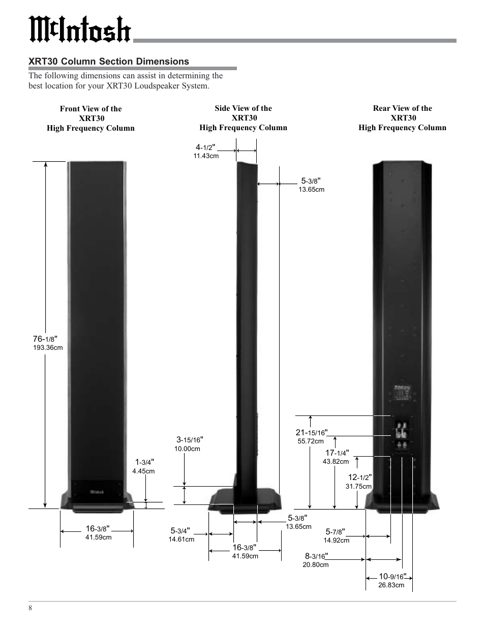 McIntosh XRT30 User Manual | Page 8 / 20